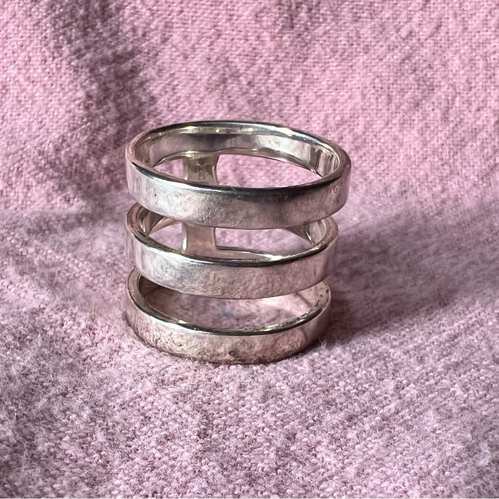 Silpada sterling multi-band or cage ring. Gender-neutral.